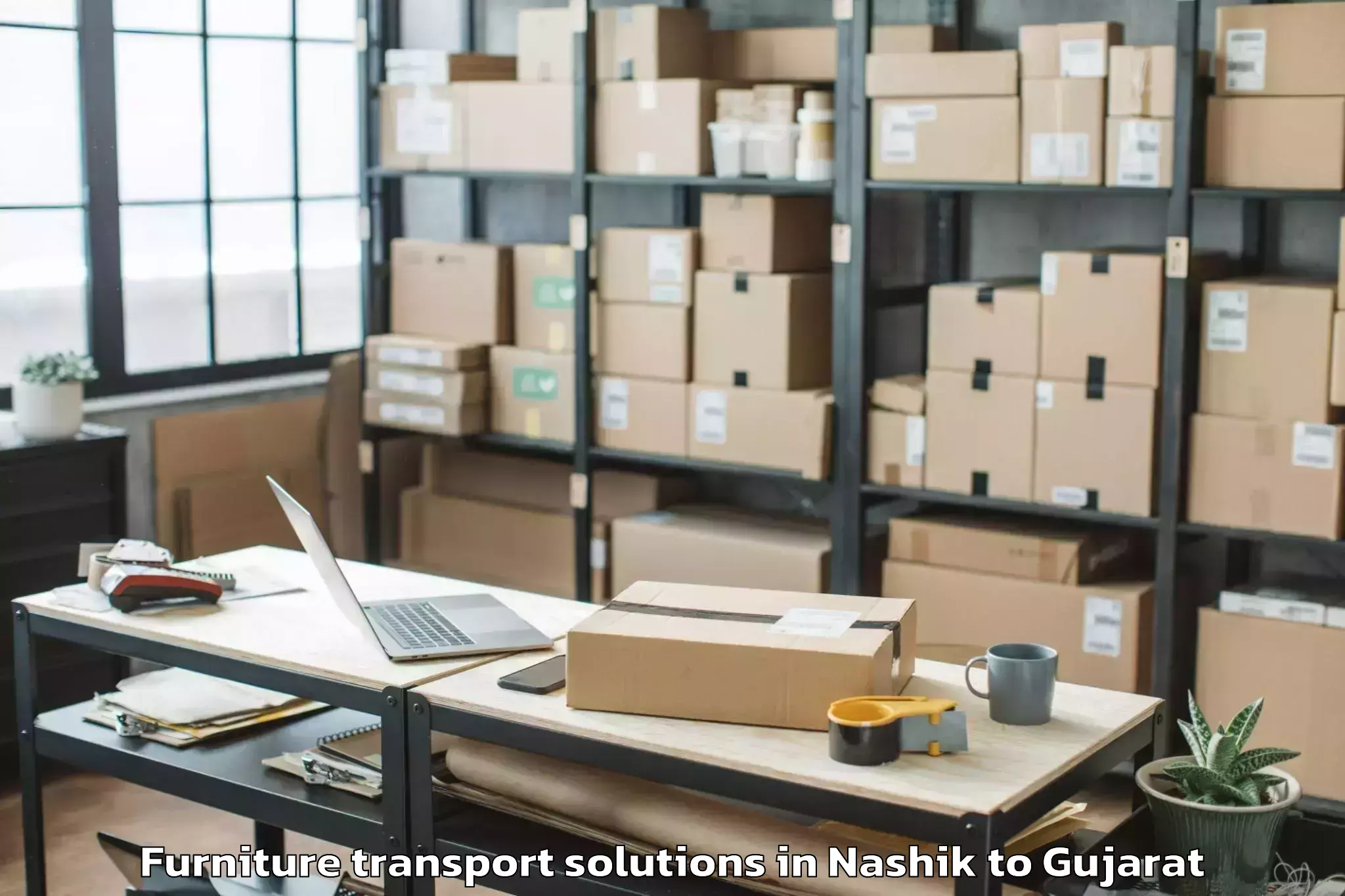 Book Nashik to Manavadar Furniture Transport Solutions